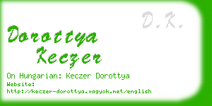 dorottya keczer business card